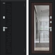 Входная металлическая дверь Thermo Флэш Декор-2 (Букле черное/Wenge Veralinga)
