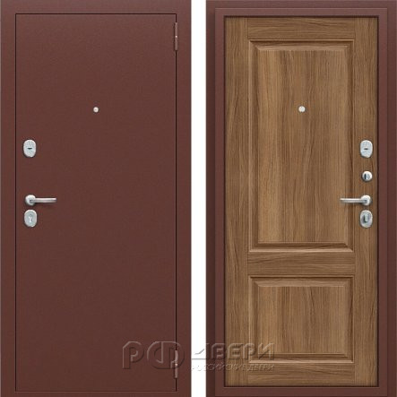 Входная металлическая дверь Тайга-7 (Антик Медный/Каштан)