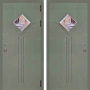 Входная деревянная дверь Полярник-29 (Зеленый)