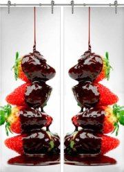 Стеклянная дверь раздвижная Fruite-15 ПО (Фотопечать)