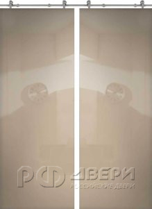 Стеклянная дверь раздвижная Аврора ПО (RAL 1013)