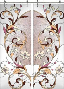 Стеклянная дверь раздвижная Stained Glass-10 ПО (Фотопечать)