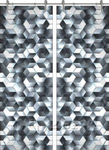 Стеклянная дверь раздвижная Textures-11 ПО (Фотопечать)