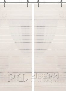 Стеклянная дверь раздвижная Грация ПО (Белое сатинато)