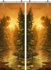 Стеклянная дверь раздвижная Painting-10 ПО (Фотопечать)