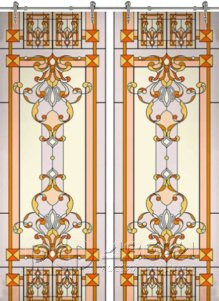 Стеклянная дверь раздвижная Stained Glass-14 ПО (Фотопечать)