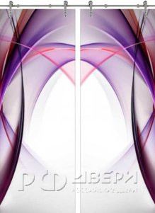 Стеклянная дверь раздвижная Abstraction-19 ПО (Фотопечать)
