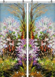 Стеклянная дверь раздвижная Painting-01 ПО (Фотопечать)