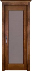 Дверь из массива ольхи М4 ПО (Античный орех)