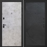 Входная металлическая дверь Профит Black (Мрамор светлый/Лучи-М венге распил кофе)