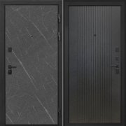 Входная металлическая дверь Профит Black (Гранит лава/Лофт черный)