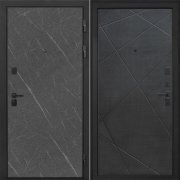 Входная металлическая дверь Профит Black (Гранит лава/Лучи-М венге распил кофе)