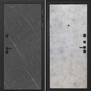 Входная металлическая дверь Профит Black (Гранит лава/Мрамор светлый)