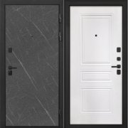 Входная металлическая дверь Профит Black (Гранит лава/ФЛ-243-м белая матовая)