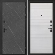 Входная металлическая дверь Профит Black (Гранит лава/ФЛ-316 белый ясень)