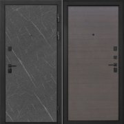 Входная металлическая дверь Профит Black (Гранит лава/Эковенге поперечный)