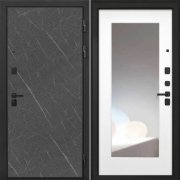 Входная металлическая дверь Профит Black (Гранит лава/ФЛЗ-120М белая матовая)