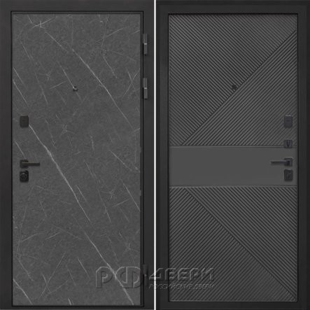 Входная металлическая дверь Профит Black (Гранит лава/ФЛ-613 черный крашеный)