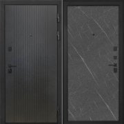 Входная металлическая дверь Профит Black (Лофт черный/Лава)