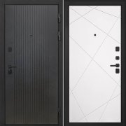 Входная металлическая дверь Профит Black (Лофт черный/Лучи-М милк)