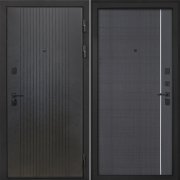 Входная металлическая дверь Профит Black (Лофт черный/В-07 Венге)