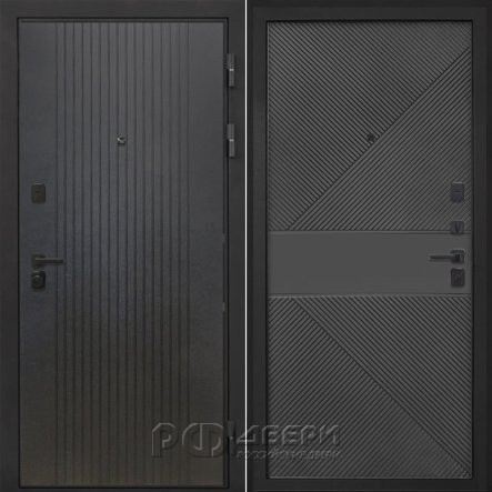 Входная металлическая дверь Профит Black (Лофт черный/ФЛ-613 черный крашеный)