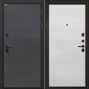 Входная металлическая дверь Профит Black (Эковенге поперечный/ФЛ-316 белый ясень)