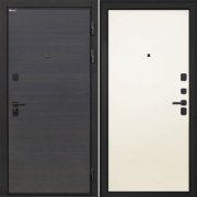 Входная металлическая дверь Профит Black (Эковенге поперечный/Силк жасмин)