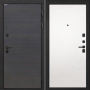 Входная металлическая дверь Профит Black (Эковенге поперечный/Силк сноу)