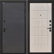 Входная металлическая дверь Профит Black (Эковенге поперечный/ФЛ-102 сосна белая)