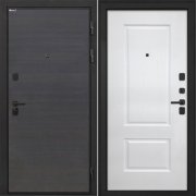 Входная металлическая дверь Профит Black (Эковенге поперечный/Альба Роял вуд белый)