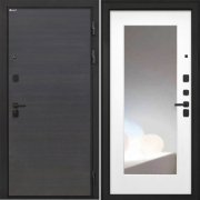 Входная металлическая дверь Профит Black (Эковенге поперечный/ФЛЗ-120М белая матовая)