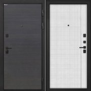 Входная металлическая дверь Профит Black (Эковенге поперечный/В-07 Лофт белый)