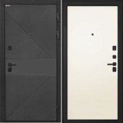 Входная металлическая дверь Профит Black (ФЛ-613 черный (крашеный)/Силк жасмин)