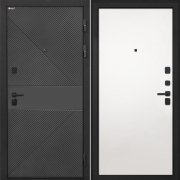 Входная металлическая дверь Профит Black (ФЛ-613 черный (крашеный)/Силк сноу)
