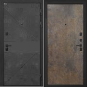 Входная металлическая дверь Профит Black (ФЛ-613 черный (крашеный)/Гранж)