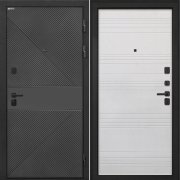 Входная металлическая дверь Профит Black (ФЛ-613 черный (крашеный)/ФЛ-316 белый ясень)