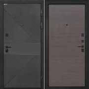 Входная металлическая дверь Профит Black (ФЛ-613 черный (крашеный)/Эковенге поперечный)