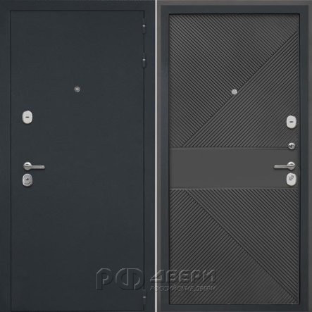 Входная металлическая дверь Греция (ФЛ-613 черный крашеный)