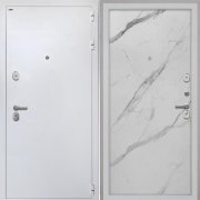Входная металлическая дверь Колизей white (Мрамор арктик)