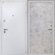 Входная металлическая дверь Колизей white (Мрамор светлый)