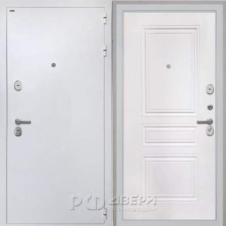 Входная металлическая дверь Колизей white (ФЛ-243-м белая матовая)