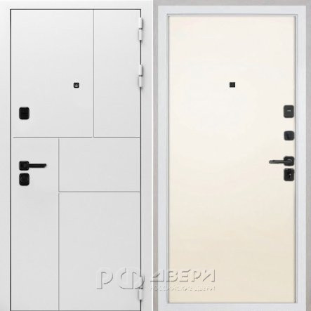 Входная металлическая дверь Спарта New White (Гладкая панель Силк жасмин)