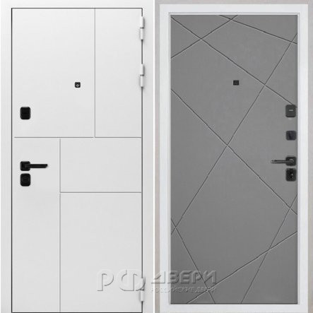 Входная металлическая дверь Спарта New White (Лучи-М графит)