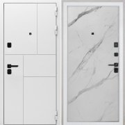 Входная металлическая дверь Спарта New White (Мрамор арктик)