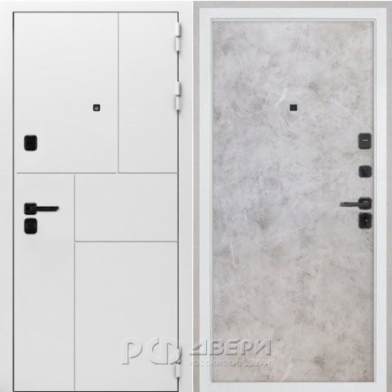 Входная металлическая дверь Спарта New White (Мрамор светлый)