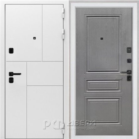 Входная металлическая дверь Спарта New White (ФЛ-243-м Графит вуд дуб)