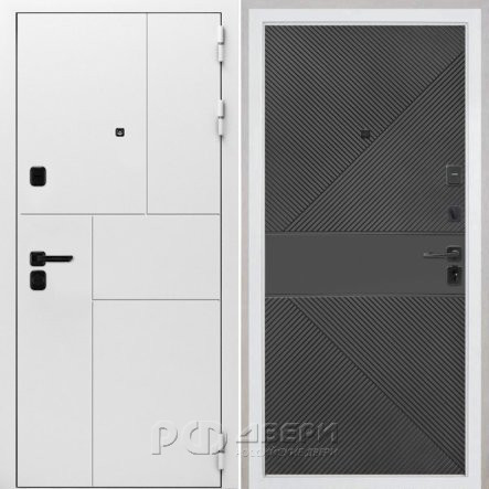 Входная металлическая дверь Спарта New White (ФЛ 613 черный)