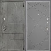 Входная металлическая дверь Спарта NEW грей (Лучи-М графит)