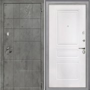 Входная металлическая дверь Спарта NEW грей (ФЛ-243-м белая матовая)